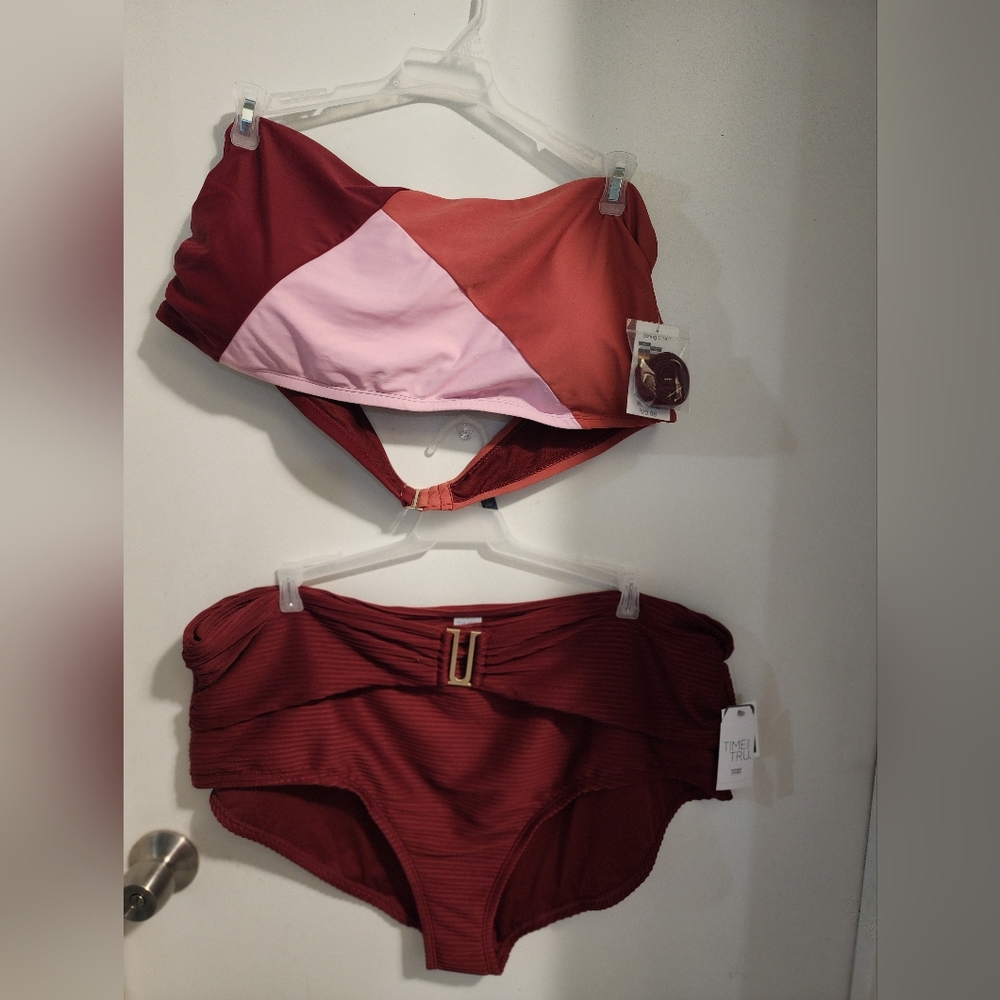 Womens plus size two piece swimsuit